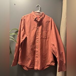 Izod Brown Casual‎ Button Down Shirt with Classic Collar